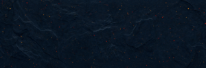 Decorative dark blue textured background with subtle cracks and scattered orange specks.